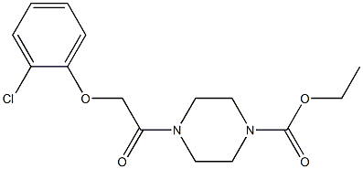 ethyl 4-[2-(2-chlorophenoxy)acetyl]-1-piperazinecarboxylate Structure