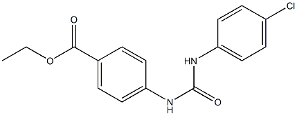 ethyl 4-{[(4-chloroanilino)carbonyl]amino}benzoate 化学構造式