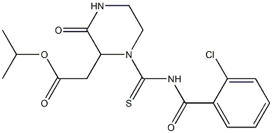  isopropyl 2-(1-{[(2-chlorobenzoyl)amino]carbothioyl}-3-oxo-2-piperazinyl)acetate