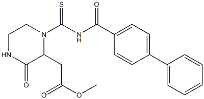 methyl 2-(1-{[([1,1'-biphenyl]-4-ylcarbonyl)amino]carbothioyl}-3-oxo-2-piperazinyl)acetate