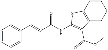methyl 2-{[(E)-3-phenyl-2-propenoyl]amino}-4,5,6,7-tetrahydro-1-benzothiophene-3-carboxylate Struktur