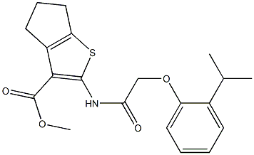  methyl 2-{[2-(2-isopropylphenoxy)acetyl]amino}-5,6-dihydro-4H-cyclopenta[b]thiophene-3-carboxylate