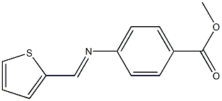 methyl 4-{[(E)-2-thienylmethylidene]amino}benzoate Struktur