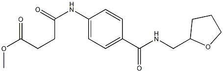 methyl 4-oxo-4-(4-{[(tetrahydro-2-furanylmethyl)amino]carbonyl}anilino)butanoate,,结构式