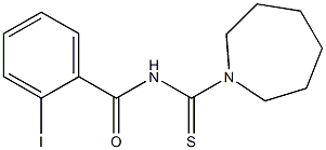 N-(1-azepanylcarbothioyl)-2-iodobenzamide,,结构式