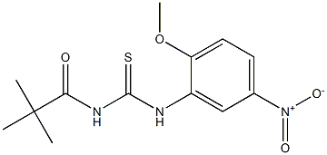 N-(2,2-dimethylpropanoyl)-N'-(2-methoxy-5-nitrophenyl)thiourea Structure