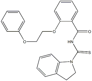 N-(2,3-dihydro-1H-indol-1-ylcarbothioyl)-2-(2-phenoxyethoxy)benzamide Structure