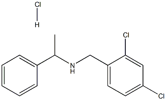 N-(2,4-dichlorobenzyl)-1-phenyl-1-ethanamine hydrochloride 化学構造式