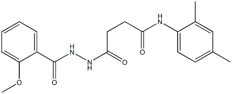 N-(2,4-dimethylphenyl)-4-[2-(2-methoxybenzoyl)hydrazino]-4-oxobutanamide Structure