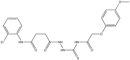 N-(2-chlorophenyl)-4-[2-({[2-(4-methoxyphenoxy)acetyl]amino}carbothioyl)hydrazino]-4-oxobutanamide