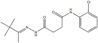 N-(2-chlorophenyl)-4-oxo-4-{2-[(E)-1,2,2-trimethylpropylidene]hydrazino}butanamide Structure