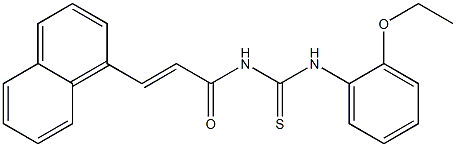 N-(2-ethoxyphenyl)-N'-[(E)-3-(1-naphthyl)-2-propenoyl]thiourea Struktur