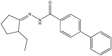 N'-(2-ethylcyclopentylidene)[1,1'-biphenyl]-4-carbohydrazide Structure