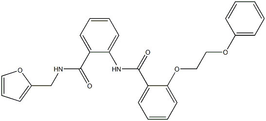 N-(2-furylmethyl)-2-{[2-(2-phenoxyethoxy)benzoyl]amino}benzamide Struktur