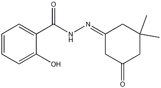 N'-(3,3-dimethyl-5-oxocyclohexylidene)-2-hydroxybenzohydrazide Structure