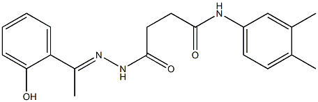 N-(3,4-dimethylphenyl)-4-{2-[(E)-1-(2-hydroxyphenyl)ethylidene]hydrazino}-4-oxobutanamide Structure