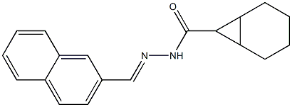 N'-[(E)-2-naphthylmethylidene]bicyclo[4.1.0]heptane-7-carbohydrazide Structure