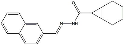 N'-[(E)-2-naphthylmethylidene]bicyclo[4.1.0]heptane-7-carbohydrazide 化学構造式