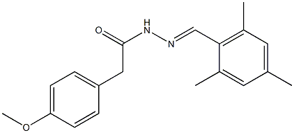 N'-[(E)-mesitylmethylidene]-2-(4-methoxyphenyl)acetohydrazide Struktur