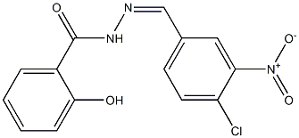 N'-[(Z)-(4-chloro-3-nitrophenyl)methylidene]-2-hydroxybenzohydrazide,,结构式