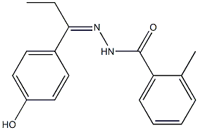 N'-[(Z)-1-(4-hydroxyphenyl)propylidene]-2-methylbenzohydrazide Structure