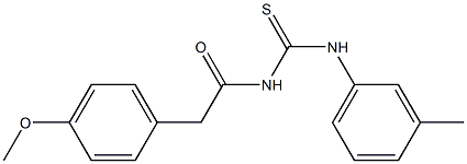 N-[2-(4-methoxyphenyl)acetyl]-N'-(3-methylphenyl)thiourea 结构式