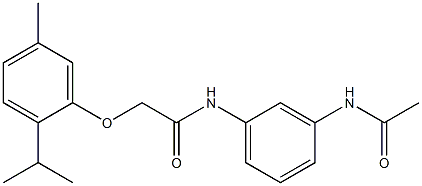 N-[3-(acetylamino)phenyl]-2-(2-isopropyl-5-methylphenoxy)acetamide Structure