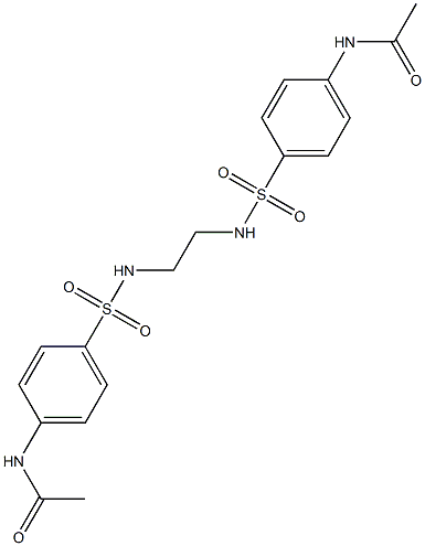 N-[4-({[2-({[4-(acetylamino)phenyl]sulfonyl}amino)ethyl]amino}sulfonyl)phenyl]acetamide Structure