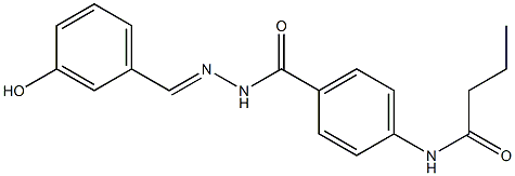 N-[4-({2-[(E)-(3-hydroxyphenyl)methylidene]hydrazino}carbonyl)phenyl]butanamide 结构式