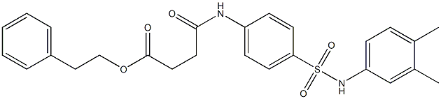 phenethyl 4-{4-[(3,4-dimethylanilino)sulfonyl]anilino}-4-oxobutanoate|