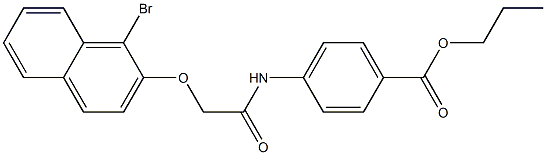 propyl 4-({2-[(1-bromo-2-naphthyl)oxy]acetyl}amino)benzoate Structure