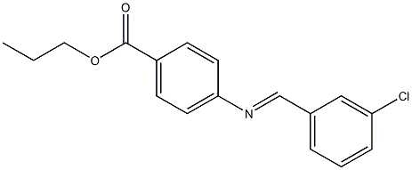 propyl 4-{[(E)-(3-chlorophenyl)methylidene]amino}benzoate Struktur