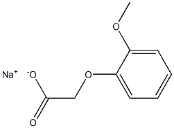 sodium 2-(2-methoxyphenoxy)acetate Struktur