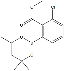 Methyl 2-chloro-6-(4,4,6-trimethyl-1,3,2-dioxaborinan-2-yl)benzoate 结构式