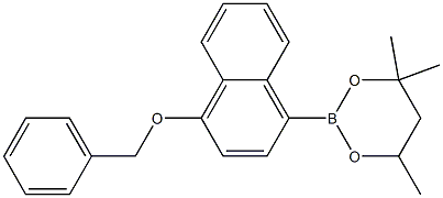 2-(4-Benzyloxynaphthalen-1-yl)-4,4,6-trimethyl-1,3,2-dioxaborinane Structure