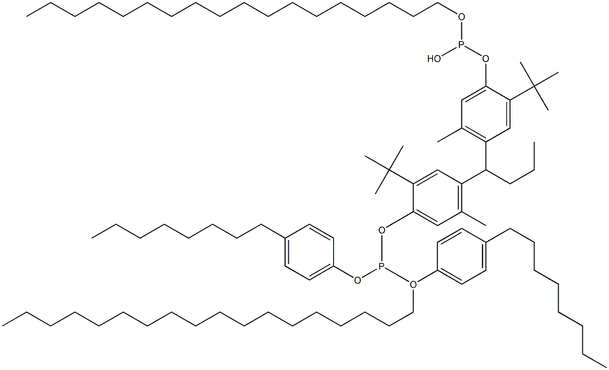 [Butylidenebis(2-tert-butyl-5-methyl-4,1-phenyleneoxy)]bis(phosphonous acid)O,O'-dioctadecyl O,O'-bis(4-octylphenyl) ester