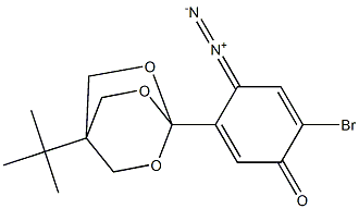 3-[4-tert-Butyl-2,6,7-trioxabicyclo[2.2.2]octan-1-yl]-4-diazo-6-bromocyclohexane-2,5-dien-1-one 结构式