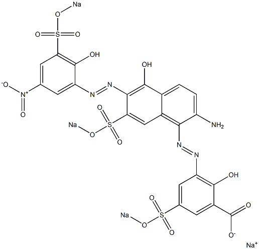 3-[2-Amino-5-hydroxy-6-[2-hydroxy-5-nitro-3-(sodiooxysulfonyl)phenylazo]-7-(sodiooxysulfonyl)-1-naphtylazo]-2-hydroxy-5-(sodiooxysulfonyl)benzoic acid sodium salt