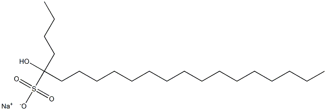 5-Hydroxyhenicosane-5-sulfonic acid sodium salt,,结构式