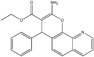 2-Amino-4-phenyl-4H-pyrano[3,2-h]quinoline-3-carboxylic acid ethyl ester Structure