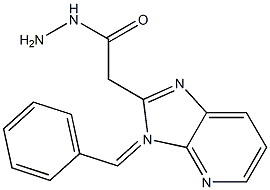 N2-Benzylidene-3H-imidazo[4,5-b]pyridine-2-acetohydrazide,,结构式