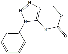 1-Phenyl-5-methoxycarbonylthio-1H-tetrazole Structure