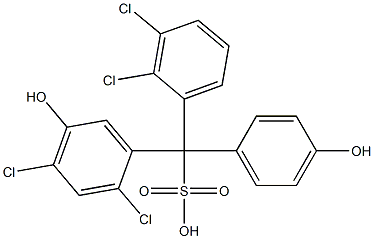 (2,3-Dichlorophenyl)(2,4-dichloro-5-hydroxyphenyl)(4-hydroxyphenyl)methanesulfonic acid 结构式