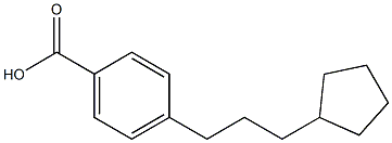 p-(3-シクロペンチルプロピル)安息香酸 化学構造式