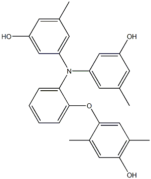 N,N-Bis(3-hydroxy-5-methylphenyl)-2-(4-hydroxy-2,5-dimethylphenoxy)benzenamine Structure