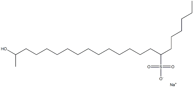21-Hydroxydocosane-7-sulfonic acid sodium salt,,结构式