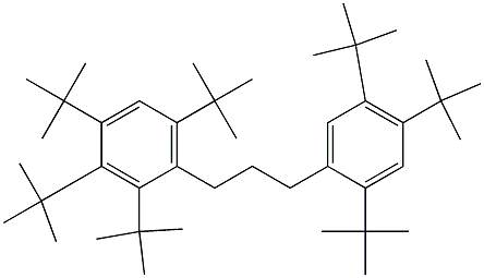 1-(2,3,4,6-Tetra-tert-butylphenyl)-3-(2,4,5-tri-tert-butylphenyl)propane 结构式