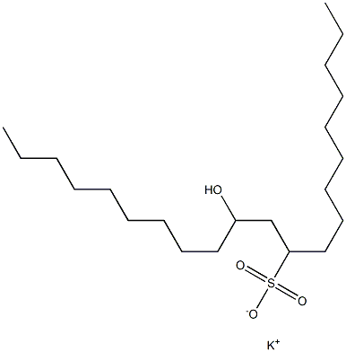 12-Hydroxyhenicosane-10-sulfonic acid potassium salt,,结构式