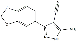 5-Amino-3-(3,4-methylenedioxyphenyl)-1H-pyrazole-4-carbonitrile Struktur