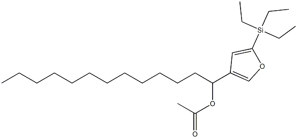 酢酸1-[5-(トリエチルシリル)-3-フリル]トリデシル 化学構造式